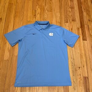 Nike Men's  Dri-Fit Blue Polo-shirts UNC Tar Heels Short Sleeve XL